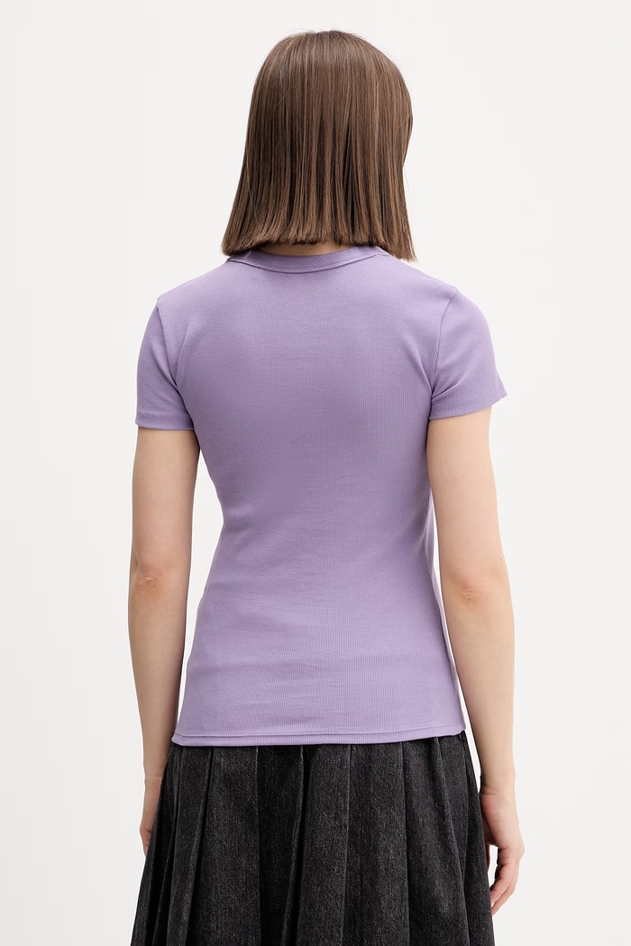 Îmbrăcăminte HUGO Blue tricou pentru femei din bumbac cu elastan Easy Tee_B 50523924 violet