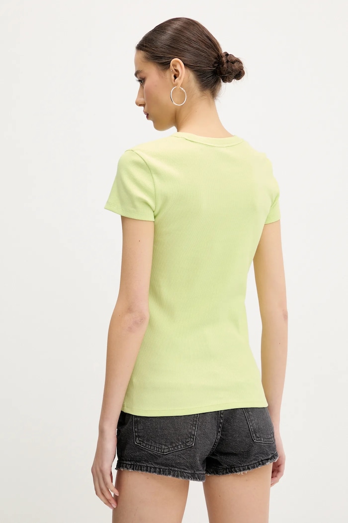 Oblečenie HUGO Blue tričko dámske bavlnené s elastanom Easy Tee_B 50523924 zelená