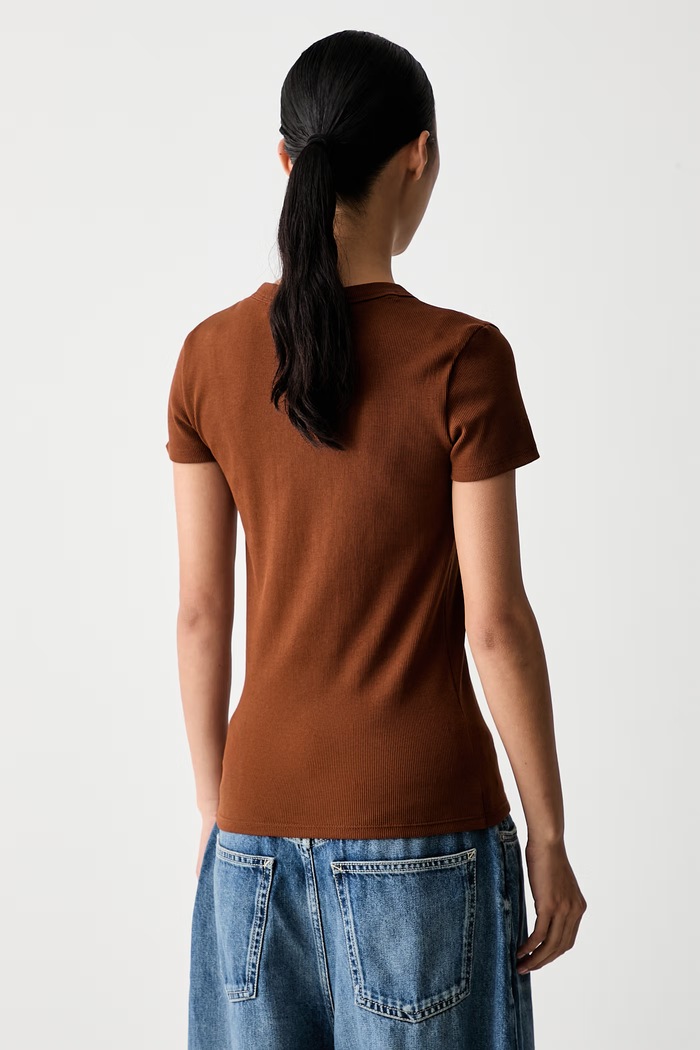 Одежда HUGO Blue футболка для женщин из хлопка с эластаном Easy Tee_B 50523924 коричневый