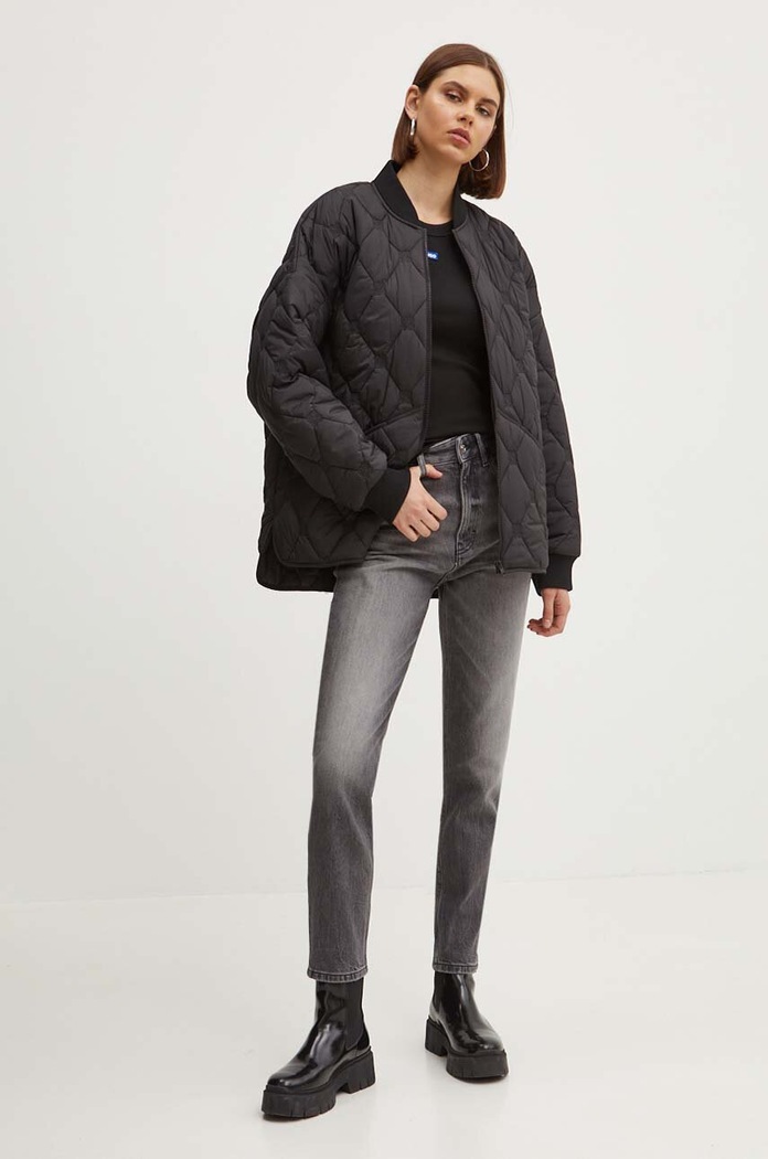 HUGO Blue tričko dámske bavlnené s elastanom Easy Tee_B 50523924 čierna AA00
