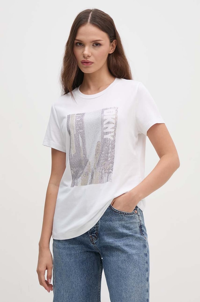Tričko Dkny regular bílá P4DHQWNA