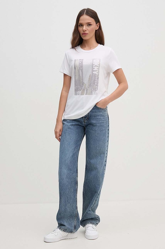 Tričko Dkny P4DHQWNA bílá AW24