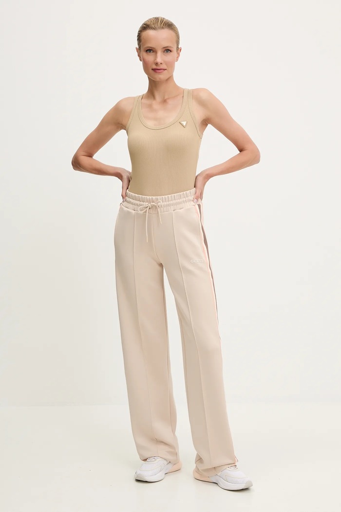 Guess top dámský s viskózou COLETTE V4YP06.K8RT2 béžová SS26