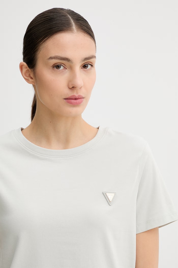 Guess tričko dámské bavlněné s elastanem COLETTE zelená V4YI09.J1314