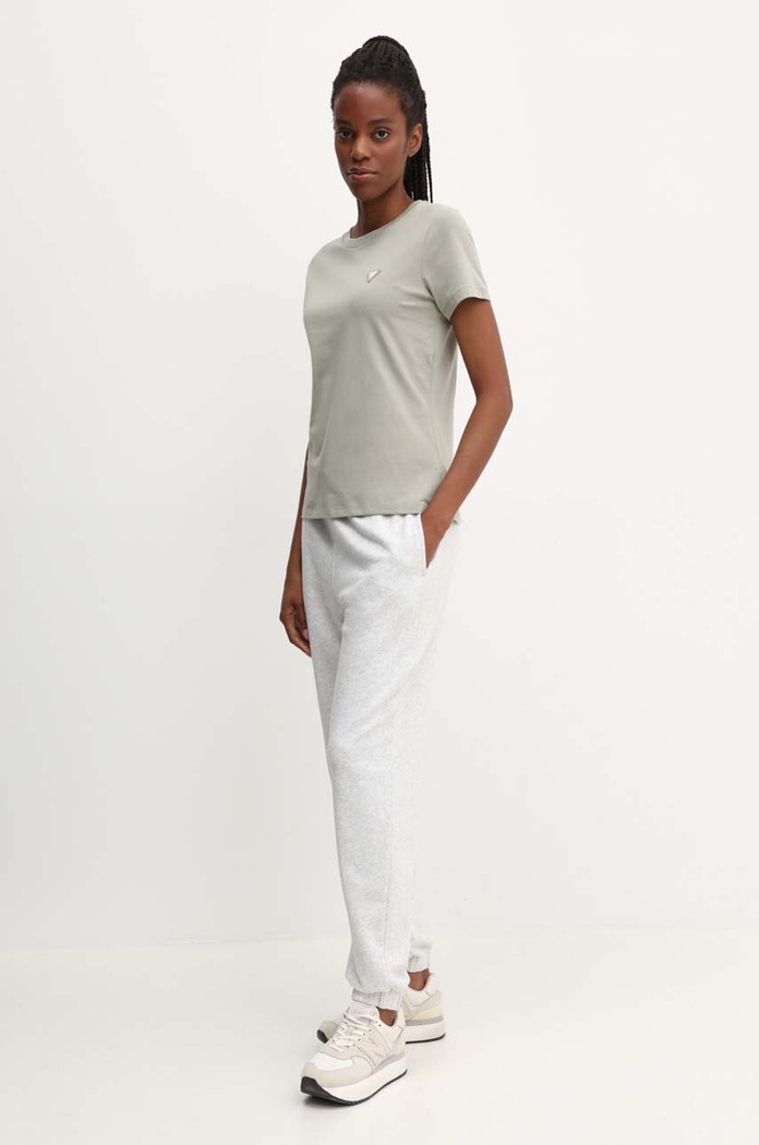 Guess T-shirt damski bawełniany z elastanem COLETTE V4YI09.J1314 zielony SS26