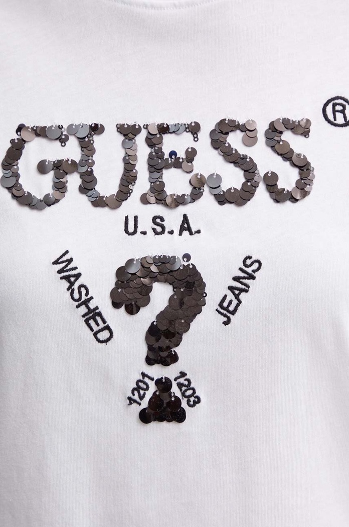 Pamučna majica Guess AURLIE V4YI06.I3Z14 bijela