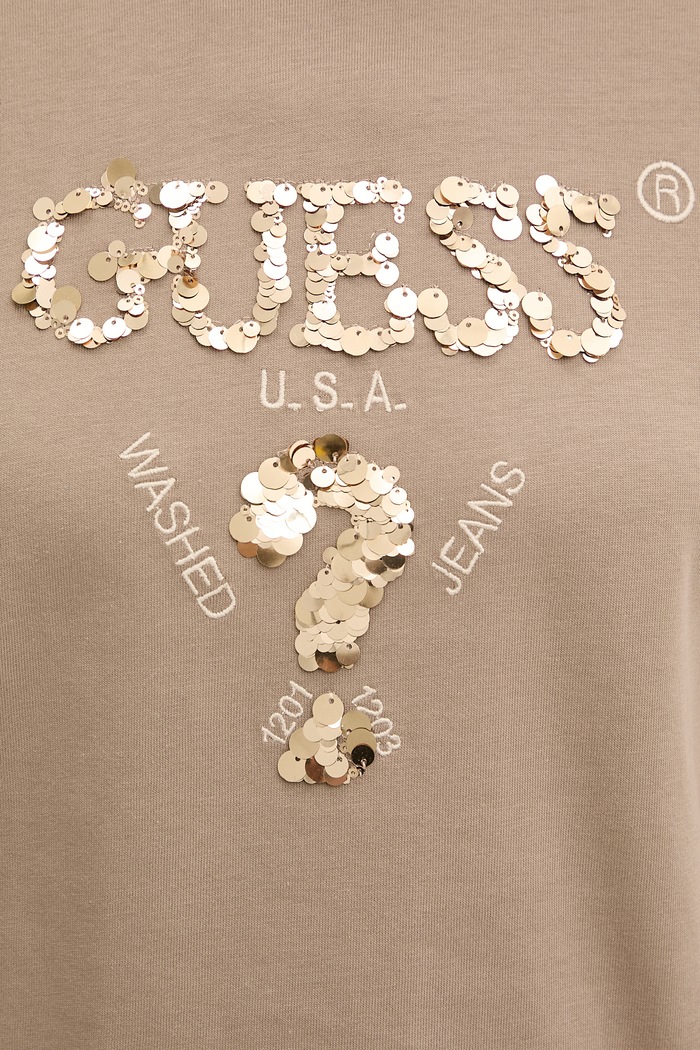 Guess tricou din bumbac AURLIE V4YI06.I3Z14 bej