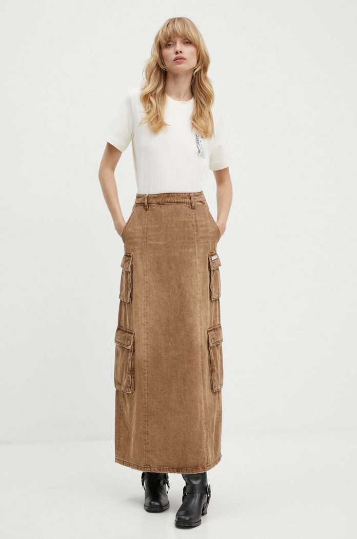 Bavlněné tričko MSGM 3741MDM139.247798 béžová AW24
