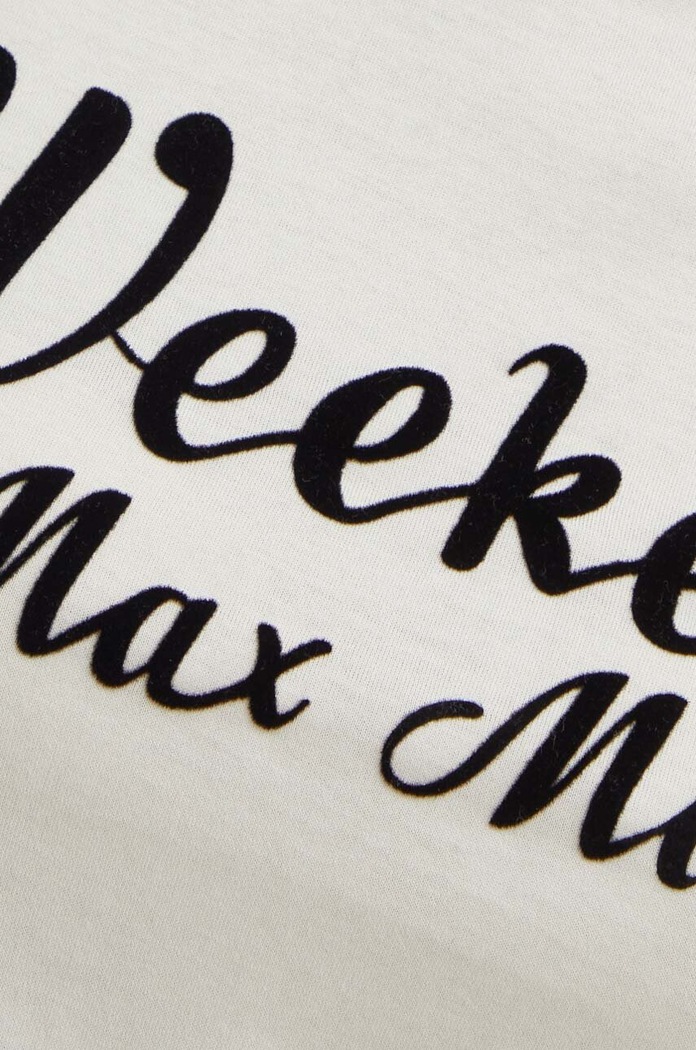 Памучна тениска Weekend Max Mara 2425976031600 бежов