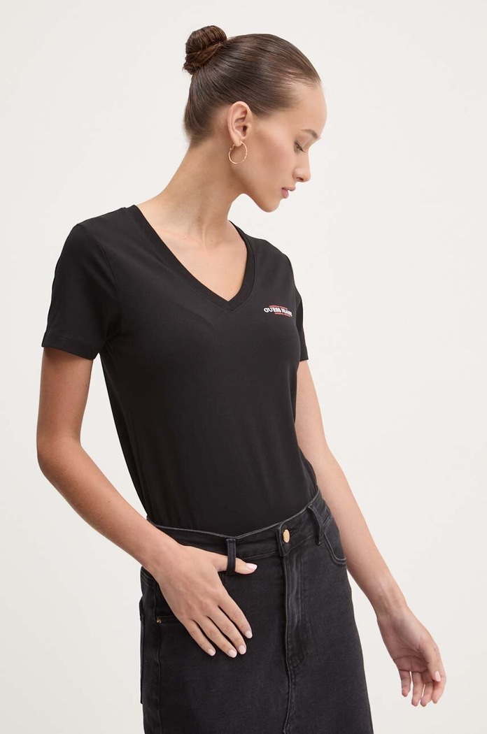 Tričko Guess Jeans čierna W4YI23.J1314