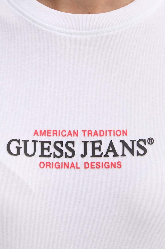 Μπλουζάκι Guess Jeans W4YI03.J1314 λευκό