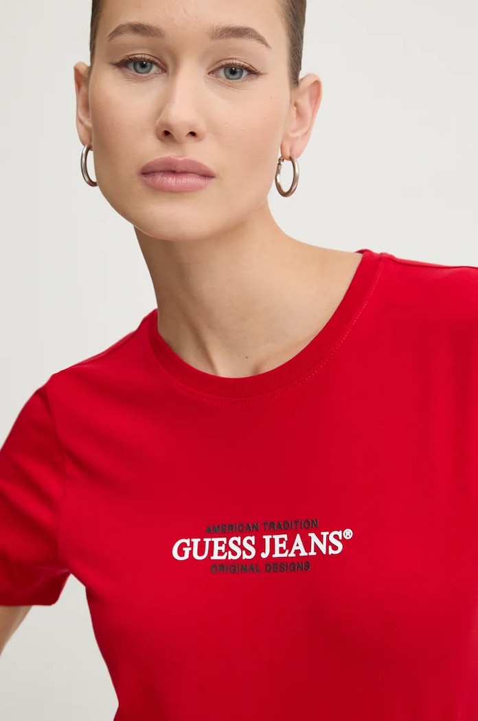 Tričko Guess Jeans červená W4YI03.J1314
