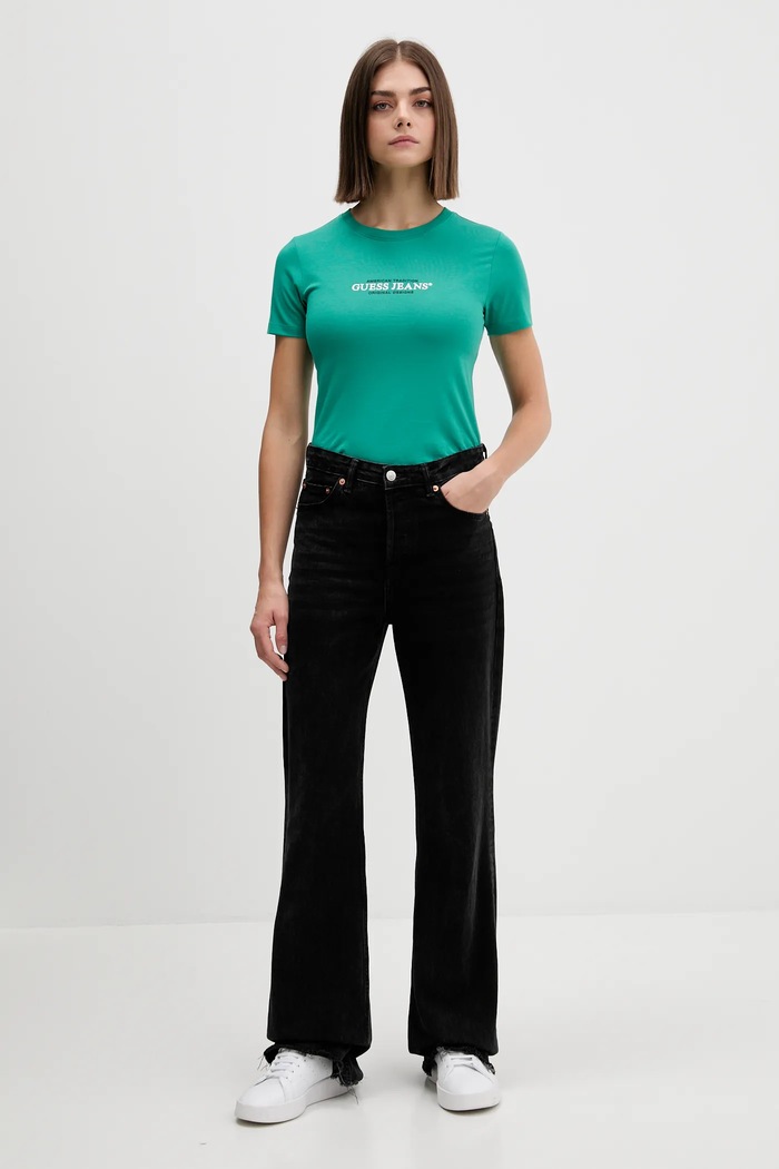 Guess Jeans t-shirt W4YI03.J1314 türkiz SS26