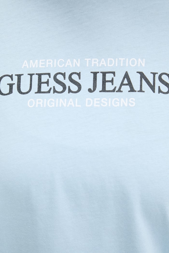 Bavlněné tričko Guess Jeans W4YI08.K8HM0 modrá
