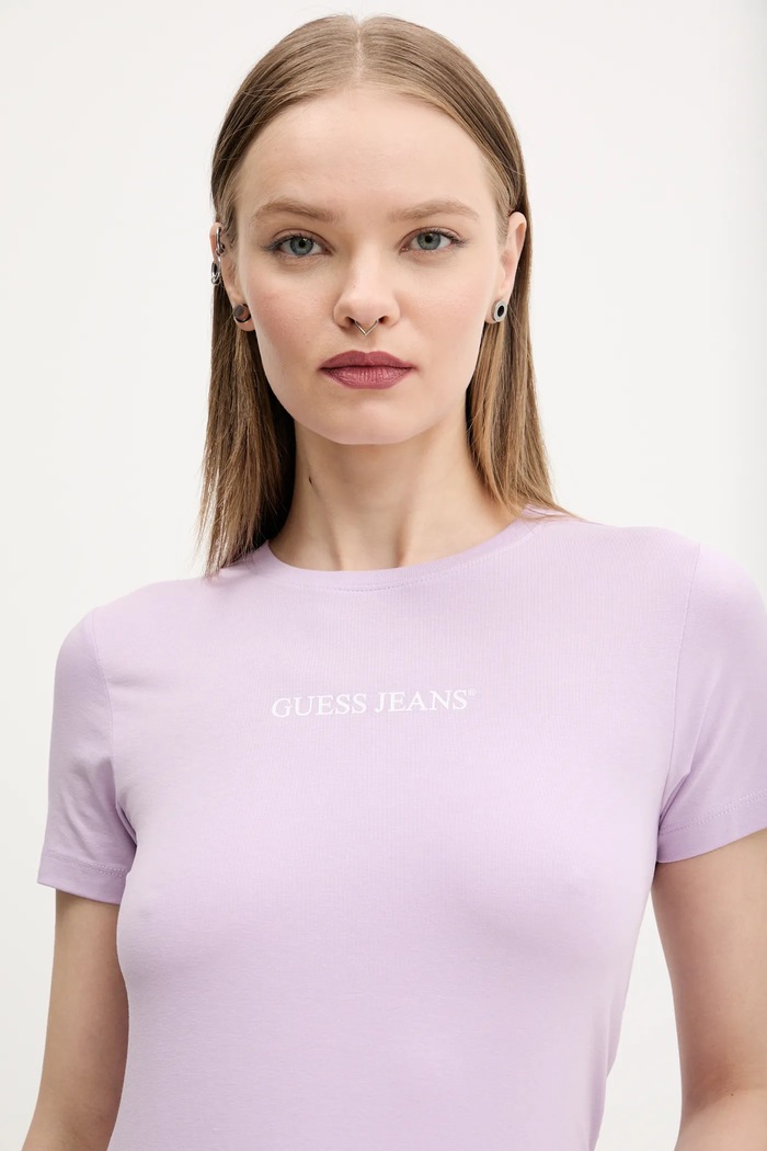 Guess Jeans tricou violet W4YI01.J1314