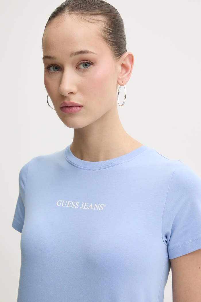 Μπλουζάκι Guess Jeans μπλε W4YI01.J1314