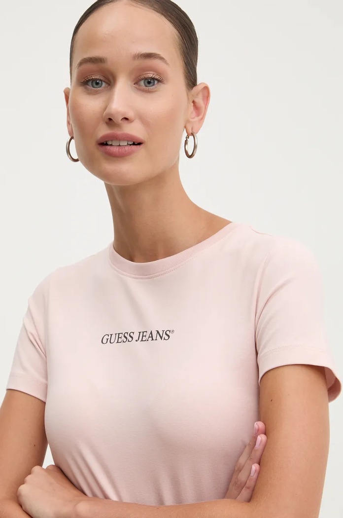 Guess Jeans t-shirt różowy W4YI01.J1314