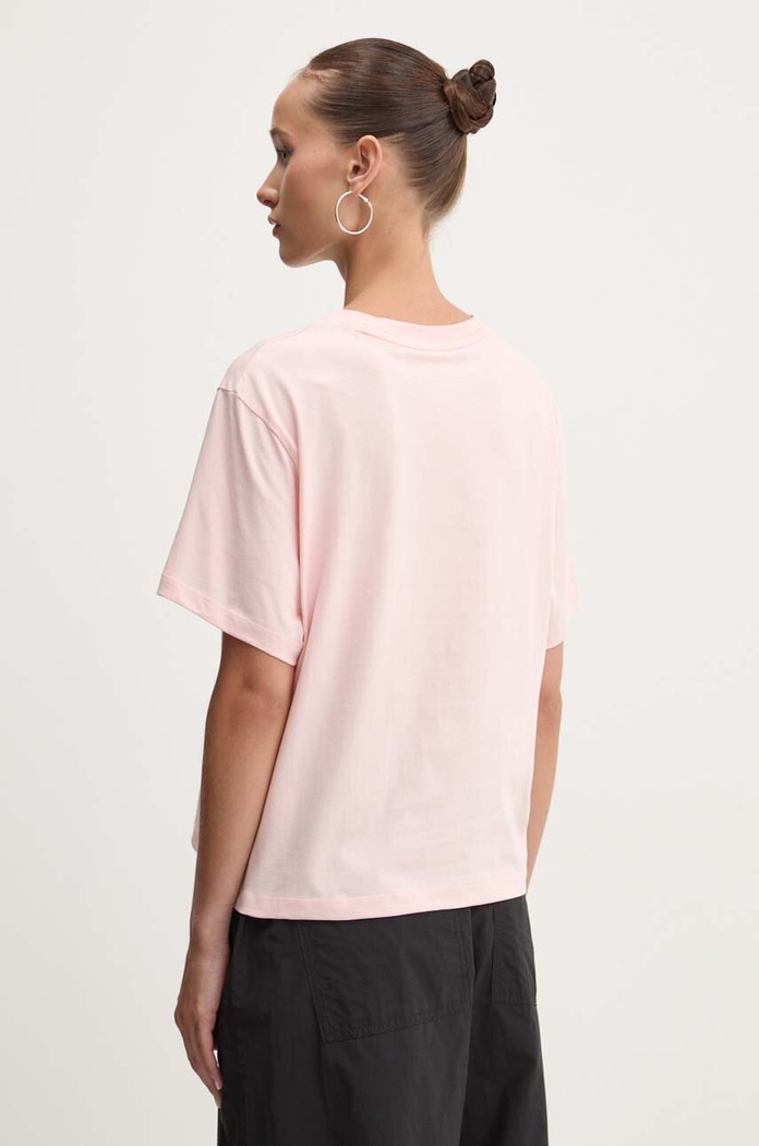 Odzież Guess Jeans t-shirt basic damski W4YI73.K8HM0 różowy