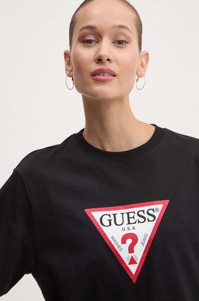 Guess Jeans basic tričko dámske čierna W4YI73.K8HM0