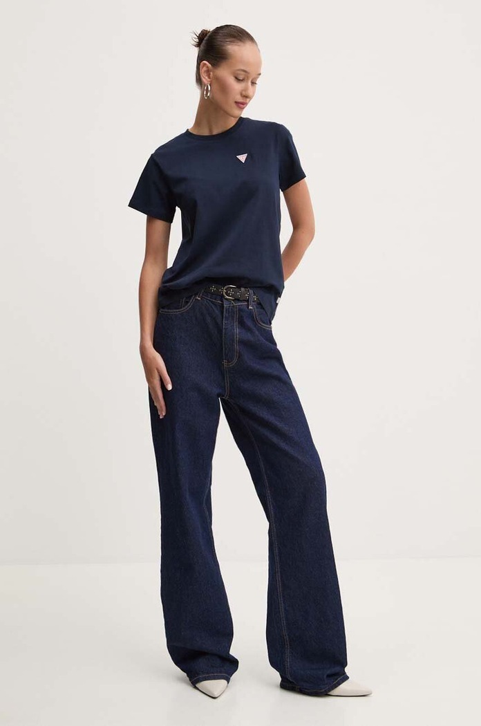Kratka majica Guess Jeans W4YI10.J1314 mornarsko modra SS26