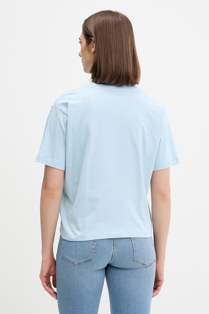 Oblečení Bavlněné tričko Guess Jeans W4YI05.K8HM0 modrá