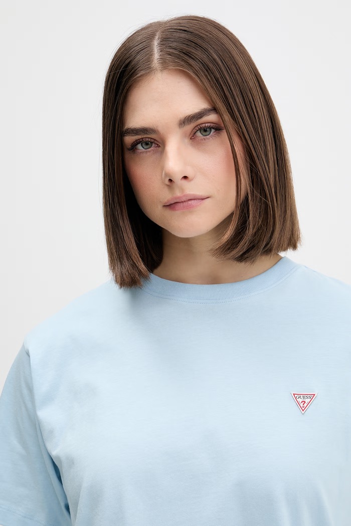 Bavlněné tričko Guess Jeans modrá W4YI05.K8HM0