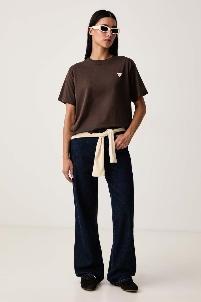 Guess Jeans Tricou pentru femei din bumbac W4YI05.K8HM0 maro SS26