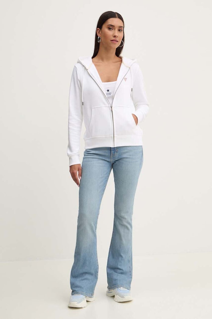Top Guess Jeans W4YP48.KA0H1 bílá SS26