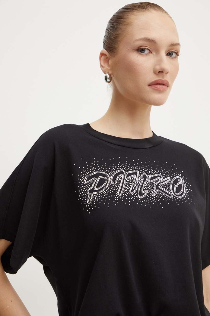 Pinko t-shirt bawełniany czarny 103993.A231