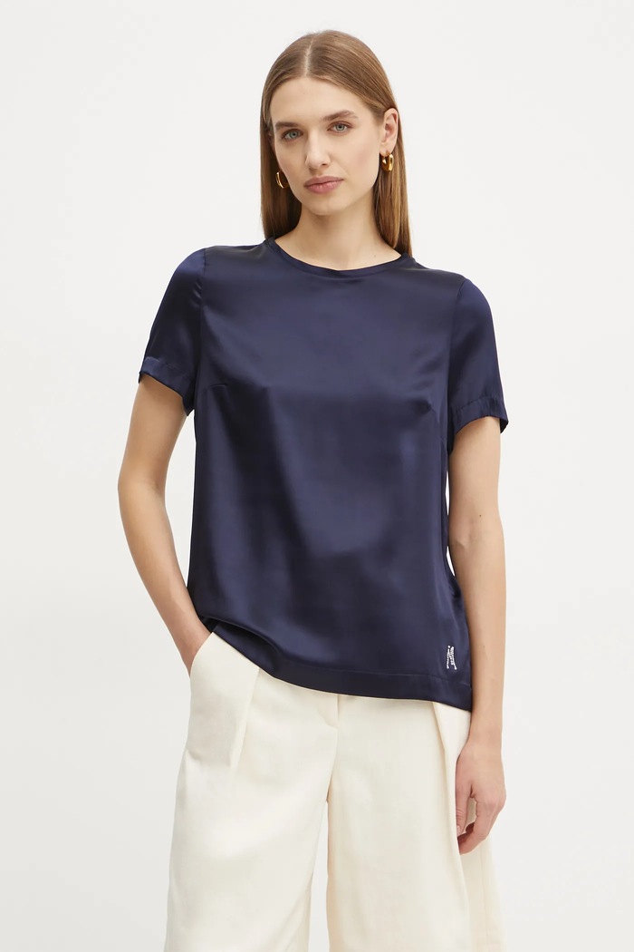 Hedvábná halenka Marciano by Guess DENISE námořnická modř 4YGH07.7117A