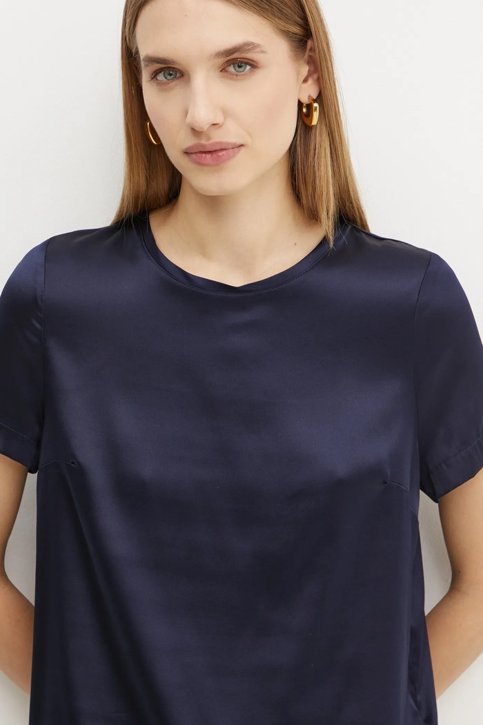 Hedvábná halenka Marciano by Guess DENISE námořnická modř 4YGH07.7117A