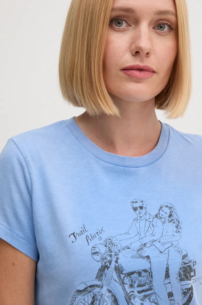 Bavlněné tričko Polo Ralph Lauren modrá 211941184