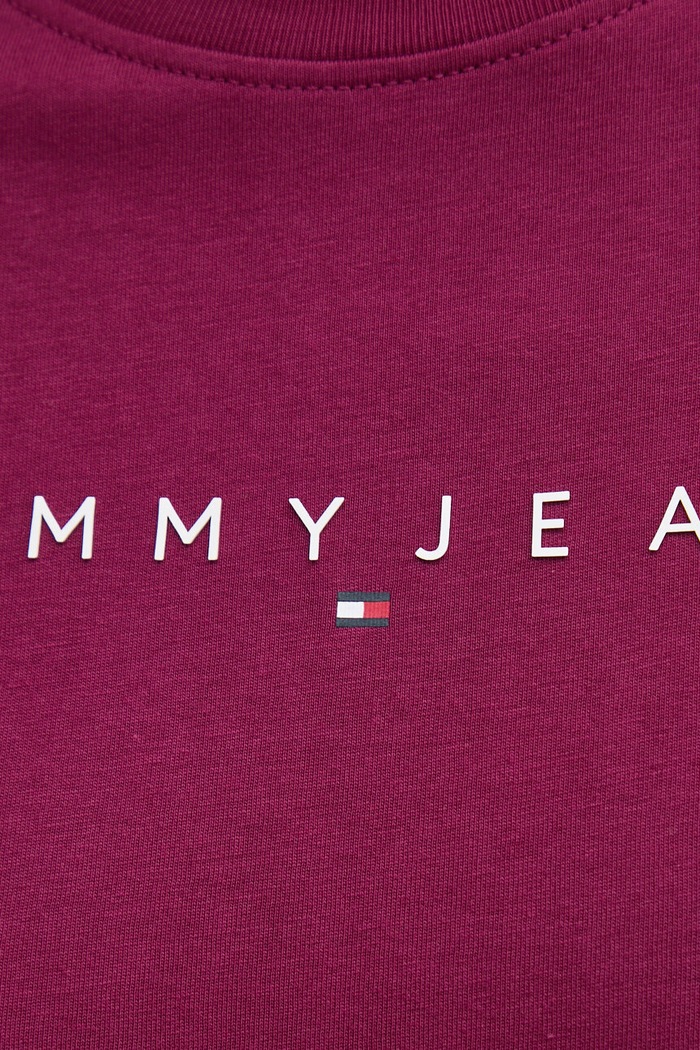 Tommy Jeans tričko dámské bavlněné fialová DW0DW18398