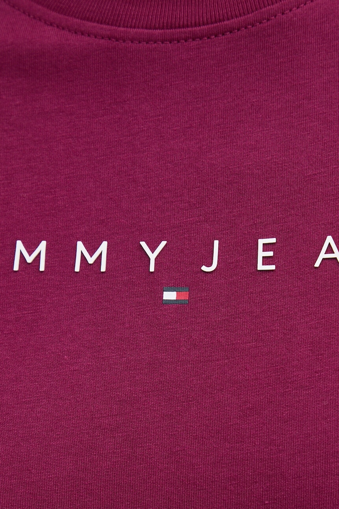 Tommy Jeans tričko dámské bavlněné fialová DW0DW18398