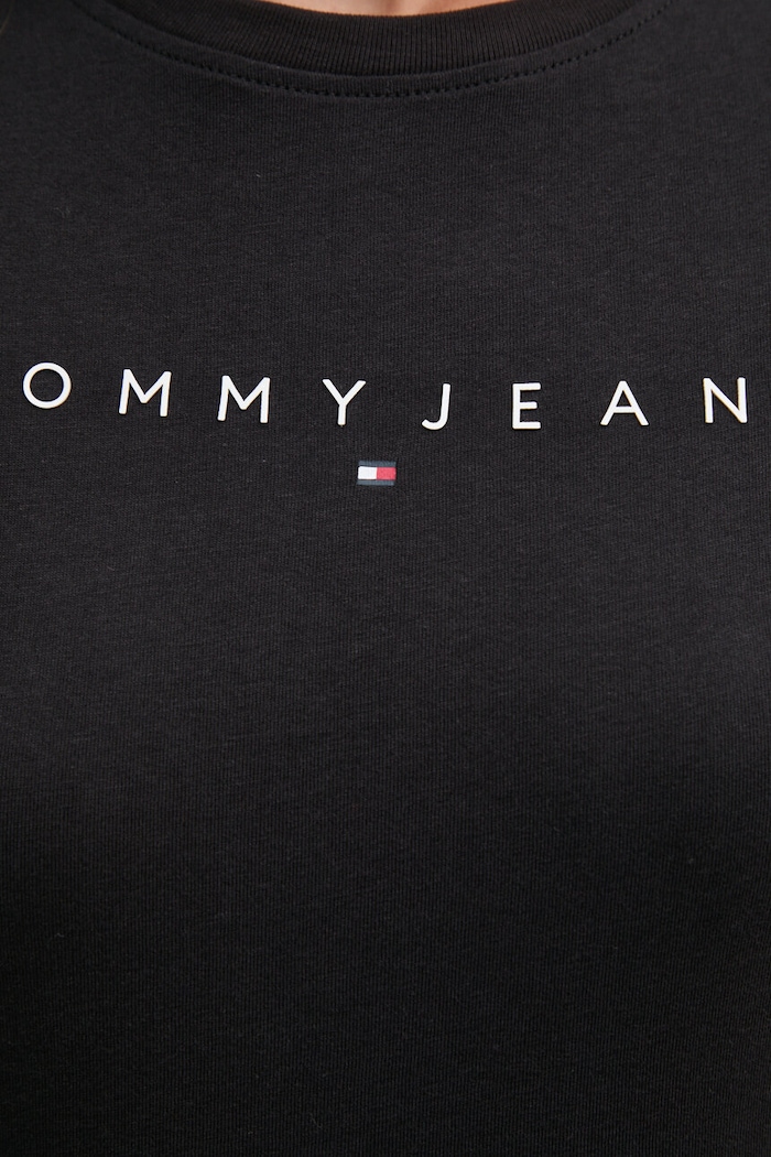 Tommy Jeans T-shirt damski bawełniany czarny DW0DW18398