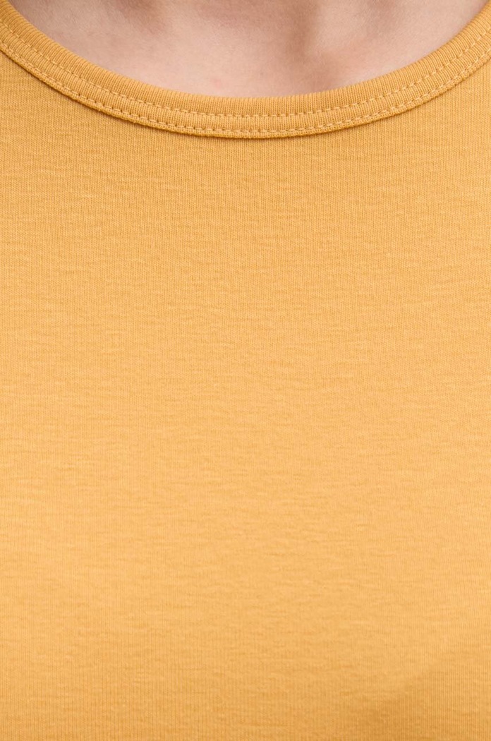 Lauren Ralph Lauren T-shirt basic damski bawełniany z elastanem 200807563 żółty