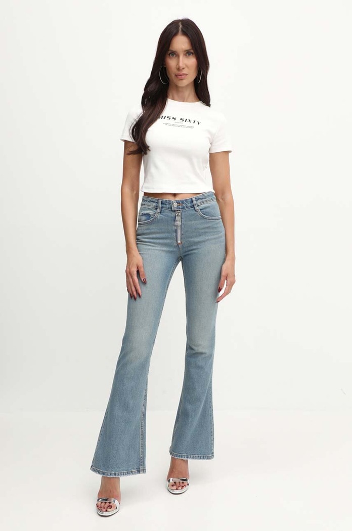 Тениска Miss Sixty 6L1SJ4300000 бежов SS25