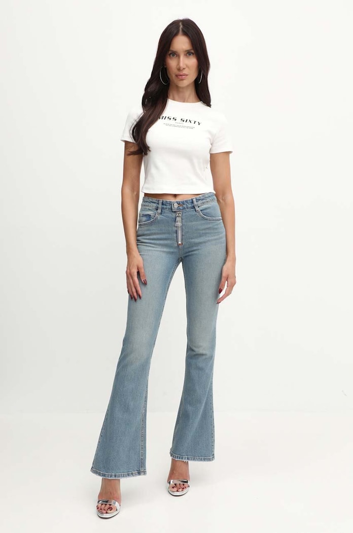 Тениска Miss Sixty 6L1SJ4300000 бежов SS25