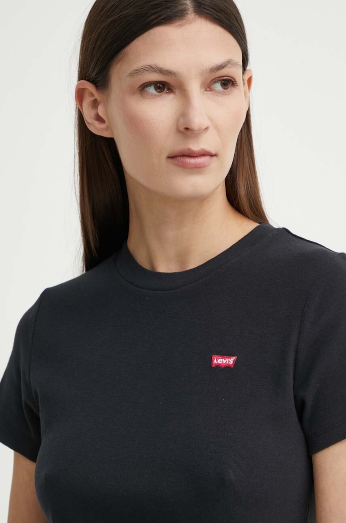 Pamučna majica Levi's crna 000KK