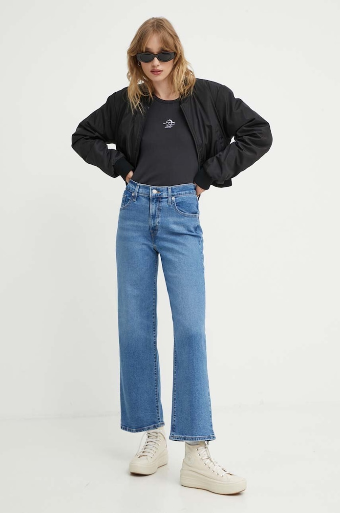 Levi's top din bumbac A9415 negru SS25