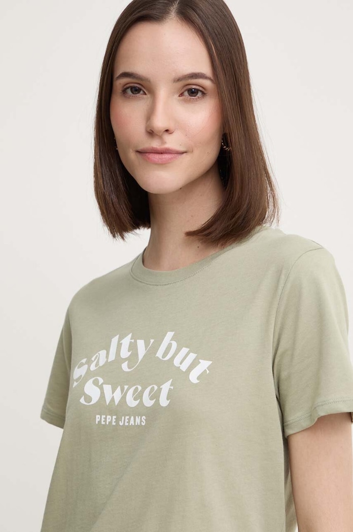 Pamučna majica Pepe Jeans EFFIE Planet friendly zelena PL505886