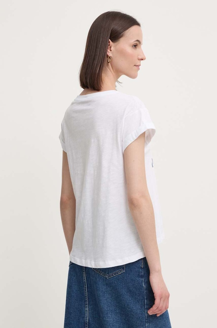 Oblečení Bavlněné tričko Pepe Jeans EILEEN PL505894 bílá