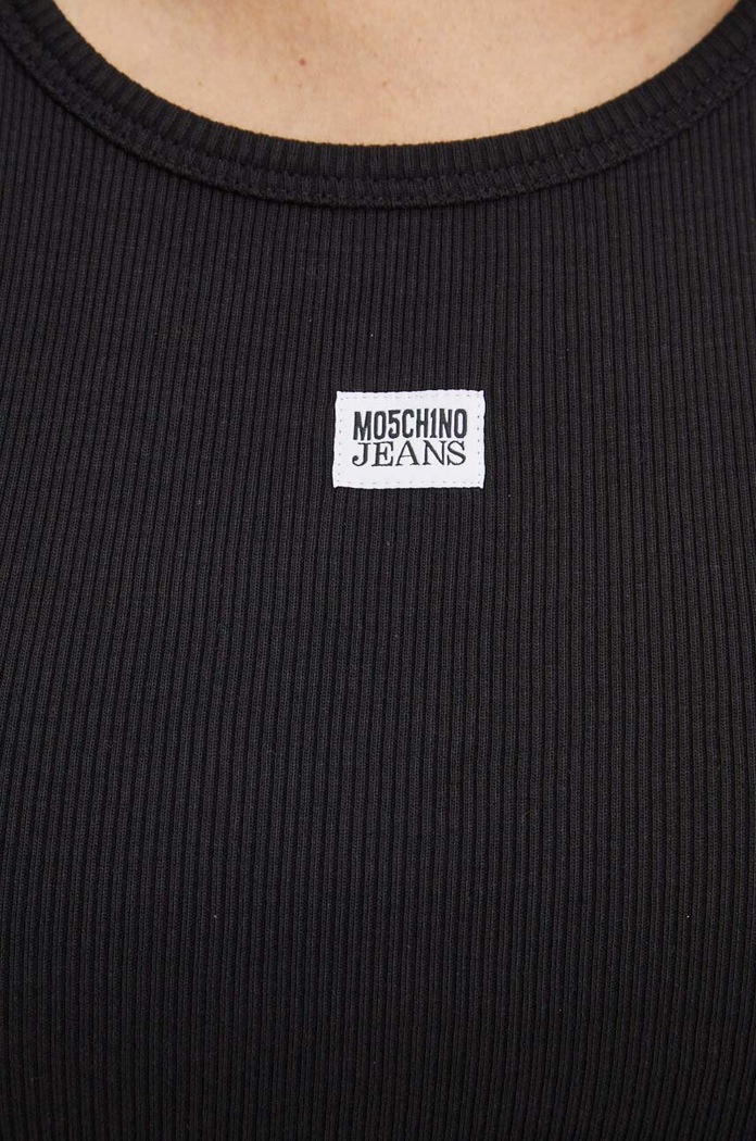 Bavlněný top Moschino Jeans 0807.8236 černá