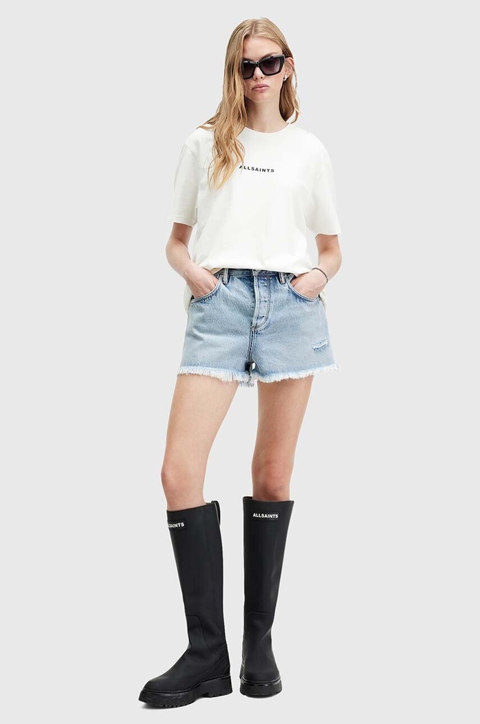AllSaints t-shirt bawełniany TOUR BF W075JA biały