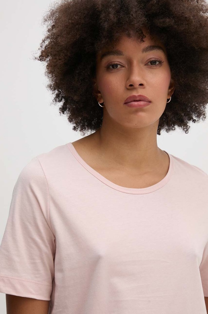 Bavlněné tričko United Colors of Benetton růžová 31VKD104K