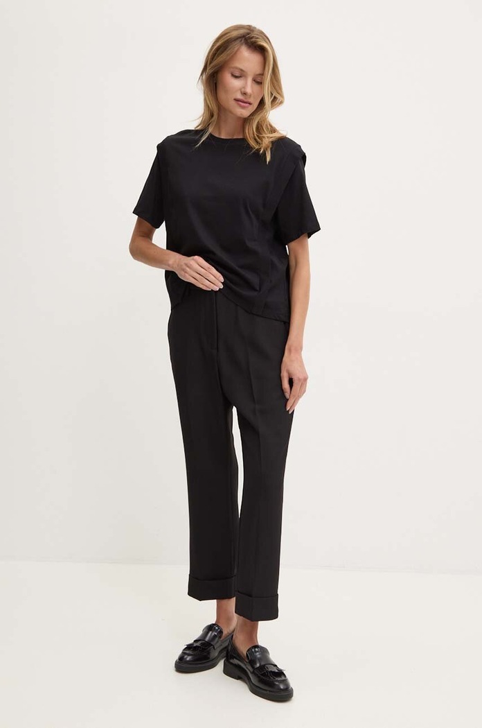Bavlněné tričko United Colors of Benetton 3BL0D1088 černá AW24