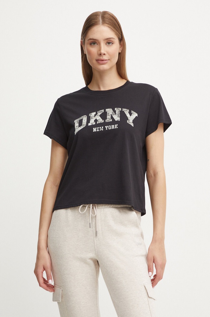 Dkny t-shirt bawełniany czarny DP4T9991