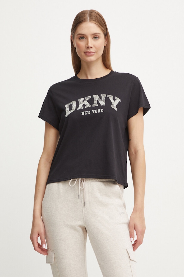 Dkny t-shirt bawełniany czarny DP4T9991