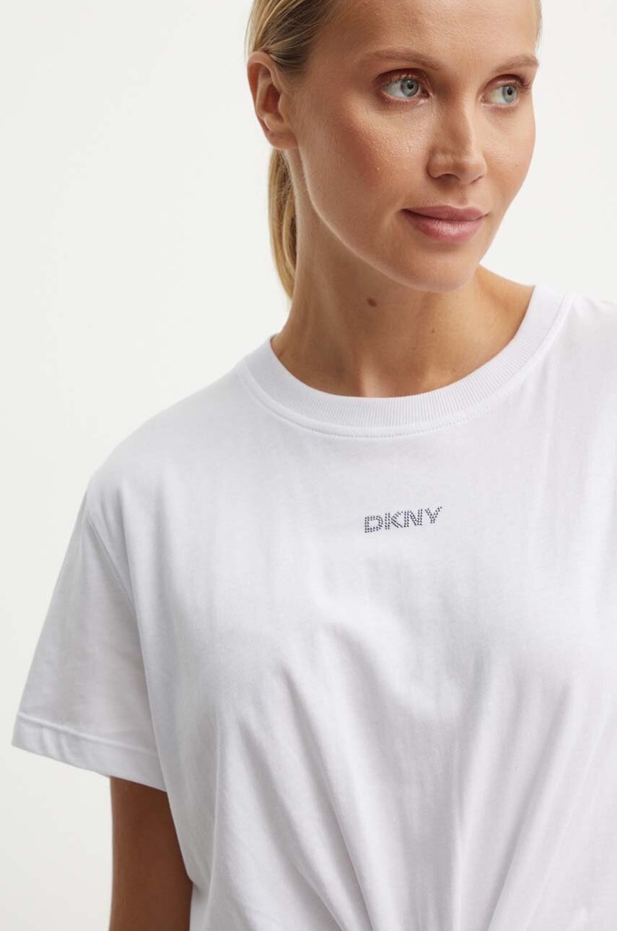 Pamučna majica Dkny bijela DP4T9994