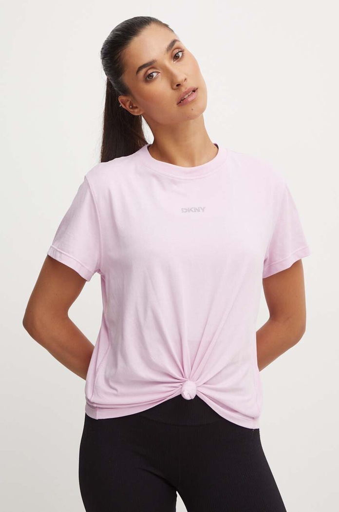 Dkny t-shirt bawełniany bawełna różowy DP4T9994